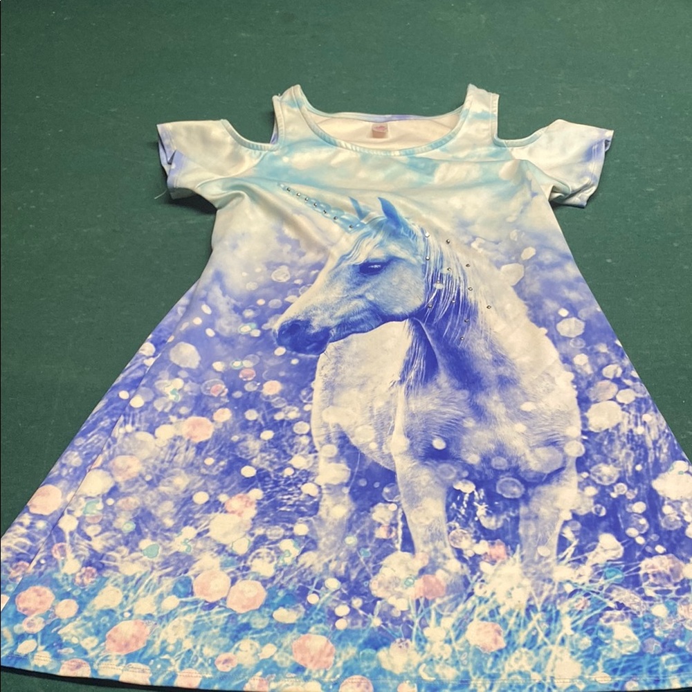 Blue Unicorn Kids Dress